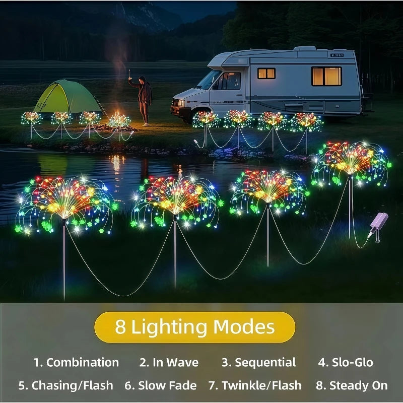 Solar Garden Lights, 6 Pack, 8 Lighting Modes, IP65
