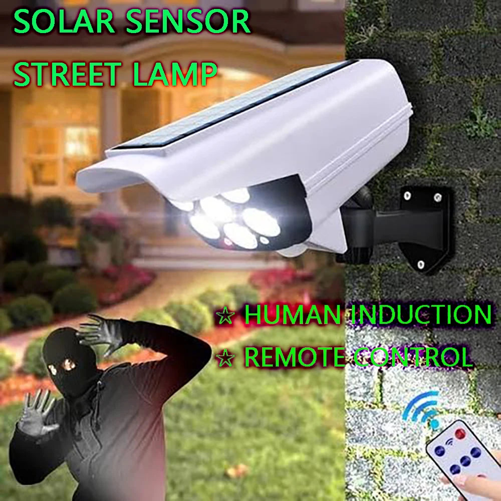 Solar wall light with motion sensor