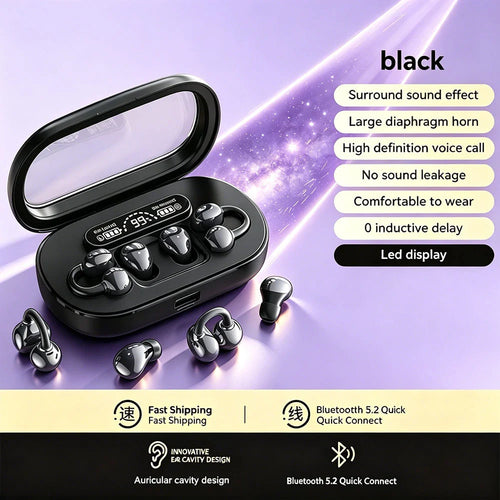 2-in-1 Earclip Sports Bluetooth Earphones with Noise Reduction (2026)