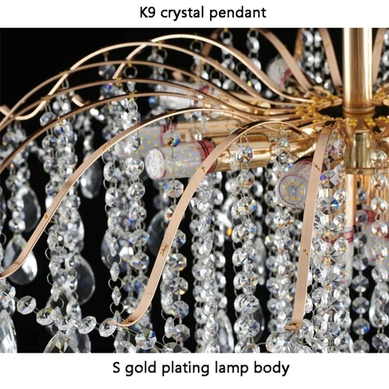 Modern luxury LED crystal chandelier