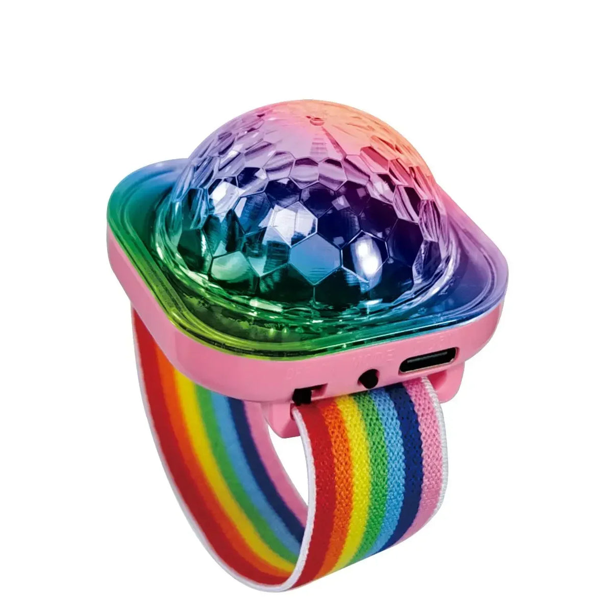 Wearable Wrist Ambient Lamp, Rechargeable Sound-Control Disco Light