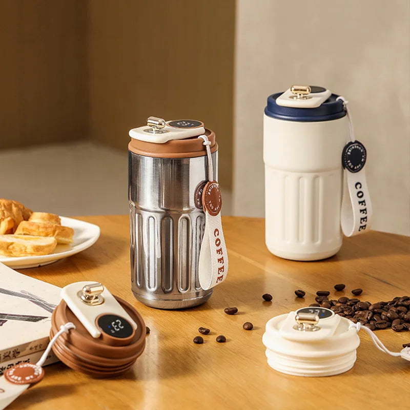 450ml Smart Thermos Bottle with Temperature Display, 316 Stainless Steel
