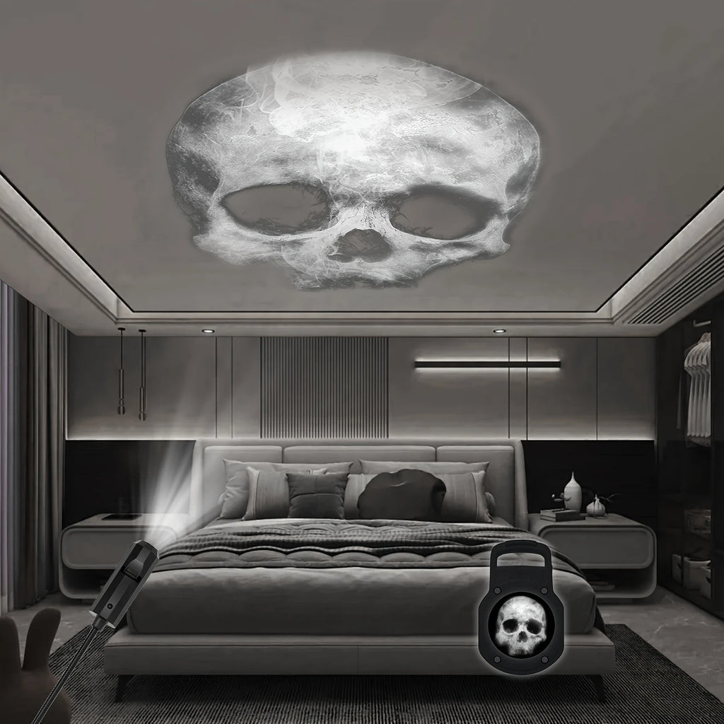 Halloween USB LED Projection Lamp, Ghost, Bat, Spider and Skeleton Patterns