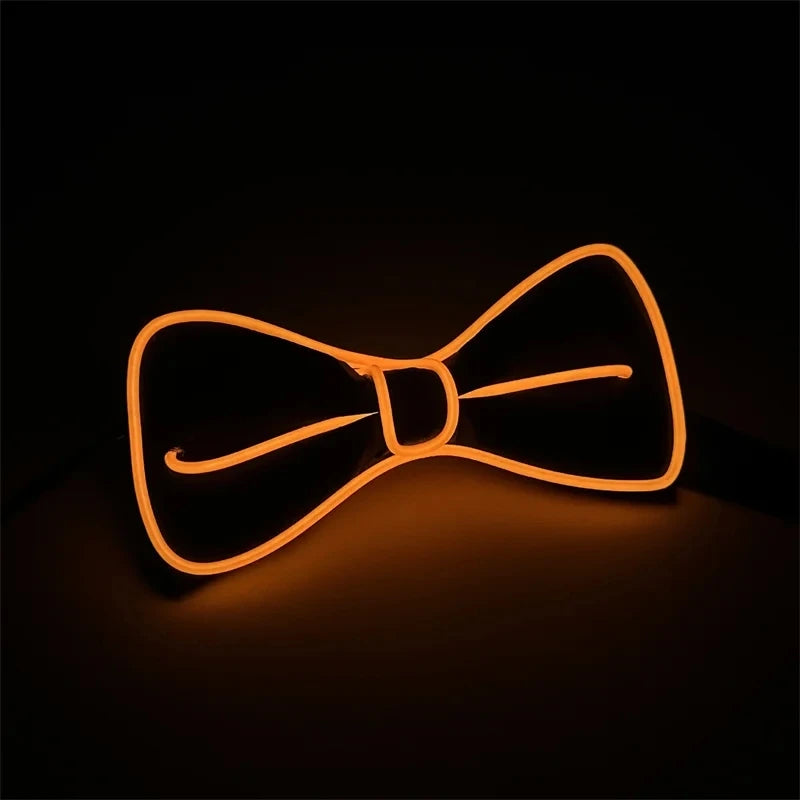 Men's LED Glowing Bow Tie with EL Wire Neon Light