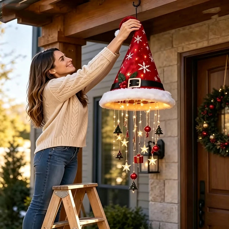 Santa hat hanging light