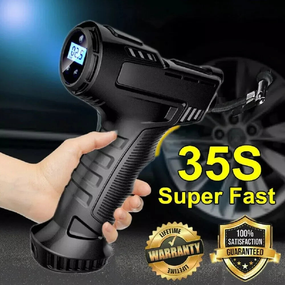 Cordless 12V Electric Tyre Inflator Pump for Cars, Bikes and Motorcycles