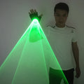 Green Rotating Laser Gloves, 30-Minute Glow Party Props