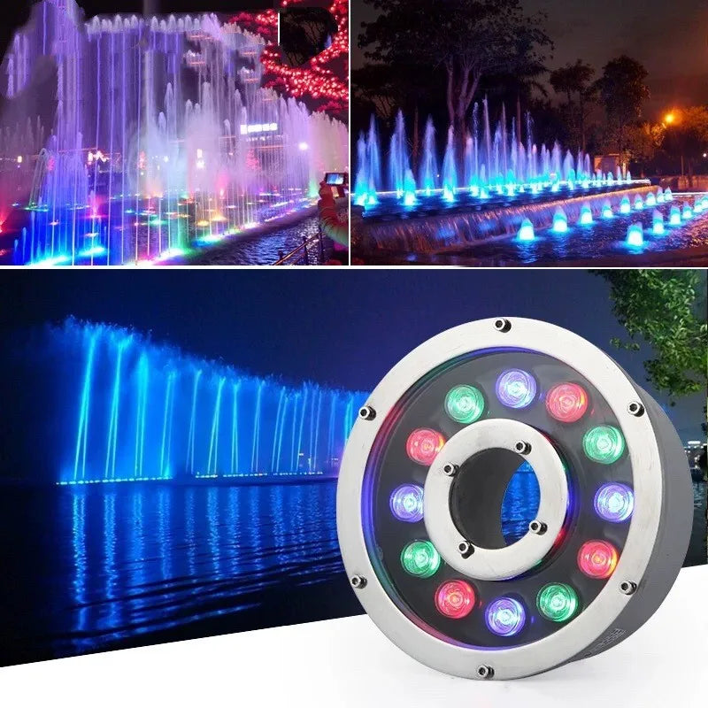 RGB LED underwater fountain light