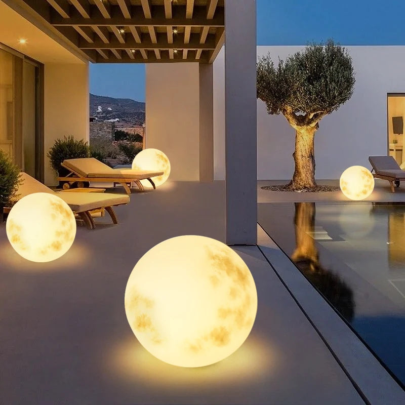 Solar Garden Ball Light, RGB, USB Rechargeable, Waterproof