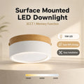 Wood grain 3-colour ceiling light