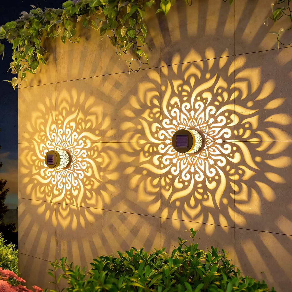 Solar Mandala Sunflower Projector Wall Light