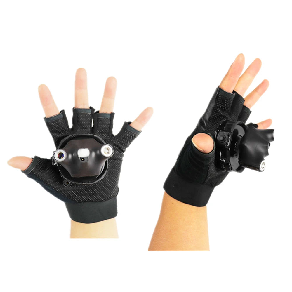Green Rotating Laser Gloves, 30-Minute Glow Party Props