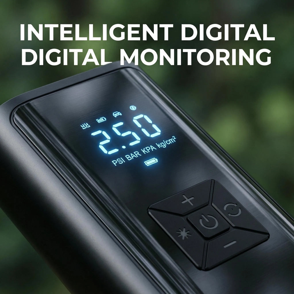 12V 150PSI Portable Tyre Inflator with Digital Gauge, Auto Inflation and LED Light