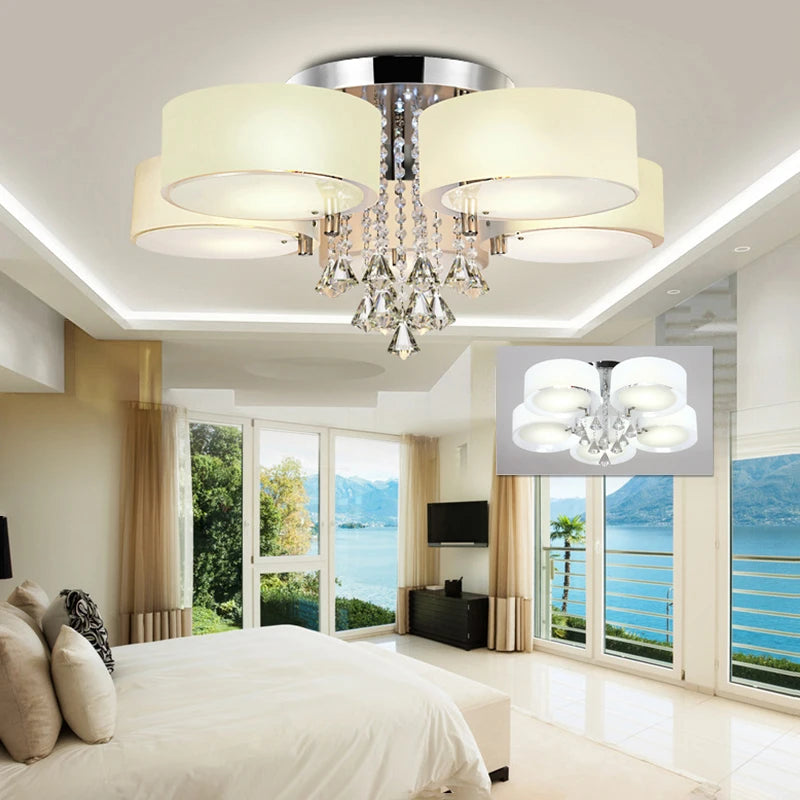 LED Crystal Ceiling Chandelier, 5 or 7 Head
