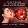 Soft Silicone LED Face Mask, 7 Colour Light with 91 Lamp Beads