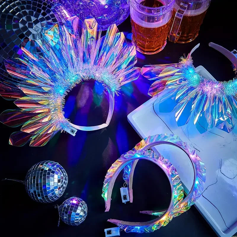Glowing Laser Headband, Light-Up LED Hair Hoop