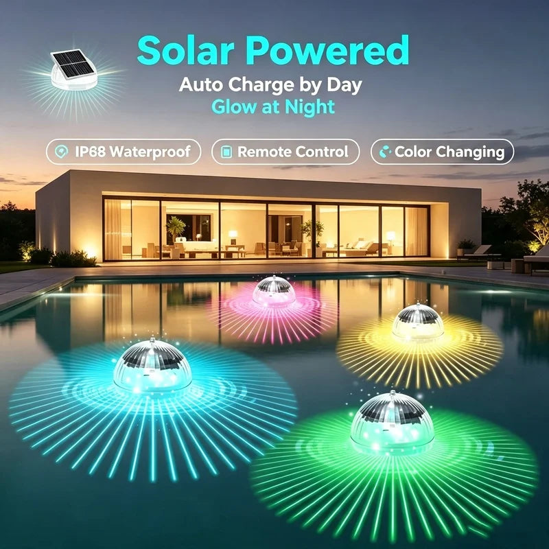 Solar floating pool ball light