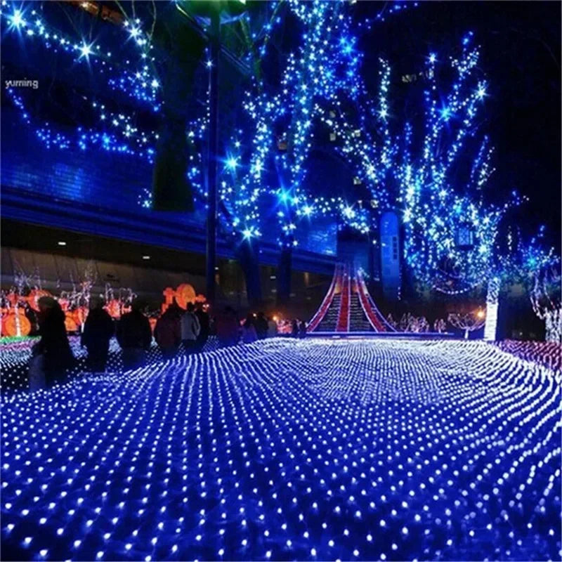 Christmas Net Mesh Fairy Lights, LED Garland and Curtain