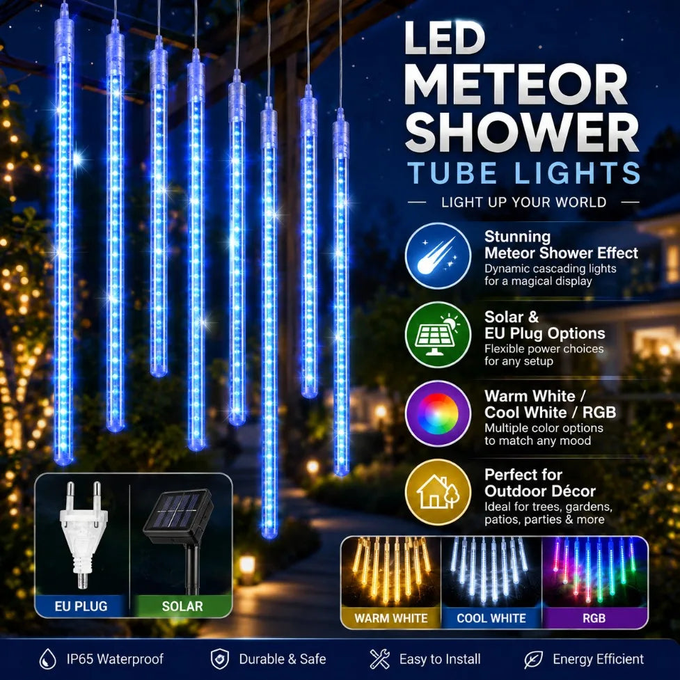 Meteor shower rain lights
