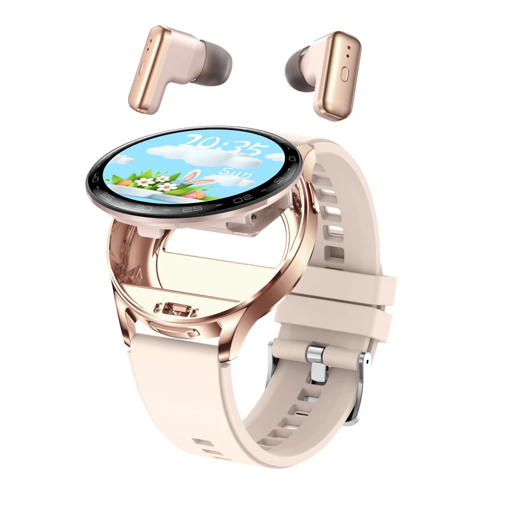 2-in-1 Smart Watch with Built-in TWS Earphones, 1.39"