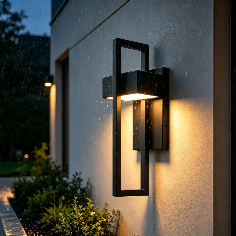 Modern Outdoor Wall Light, 3000K, Exterior Sconce