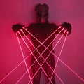 650nm Red Laser Gloves, 4-Piece Palm Laser Set for DJ, Club and Stage Shows