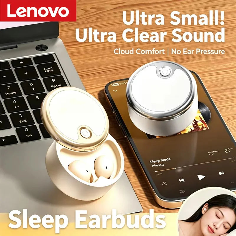 Mini Wireless Sleep Earbuds with 360° Rotating Slide-Open Charging Case