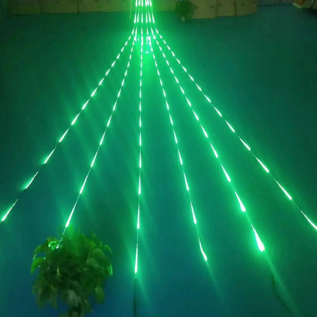 5M LED Meteor Shower Rain Drop Strip Light with Adapter, Outdoor