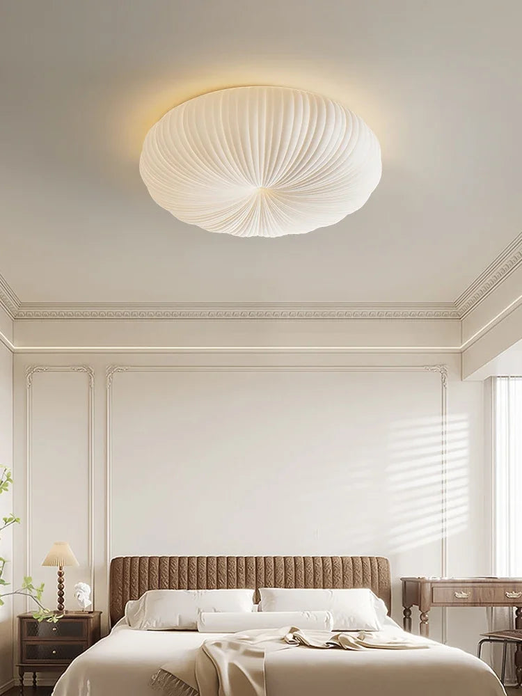 Cream Pumpkin LED Flush Mount Ceiling Light