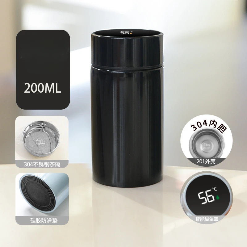 Smart Mini Pocket Thermos, 200ml with Temperature Display and Filter