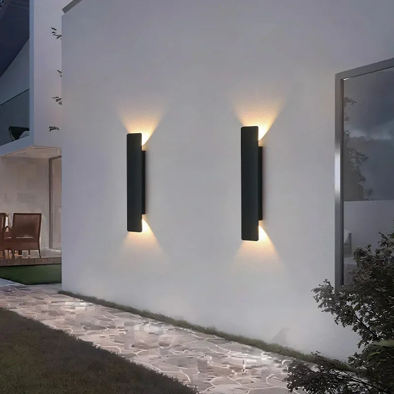 Modern LED Up and Down Wall Lamp, 18W, IP65 Aluminium