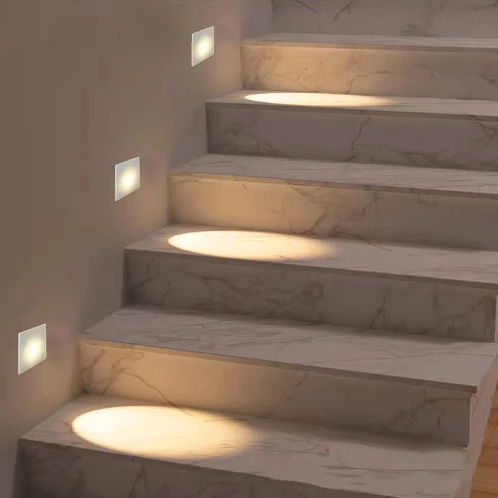 Recessed Stair LED Light with PIR Motion Sensor