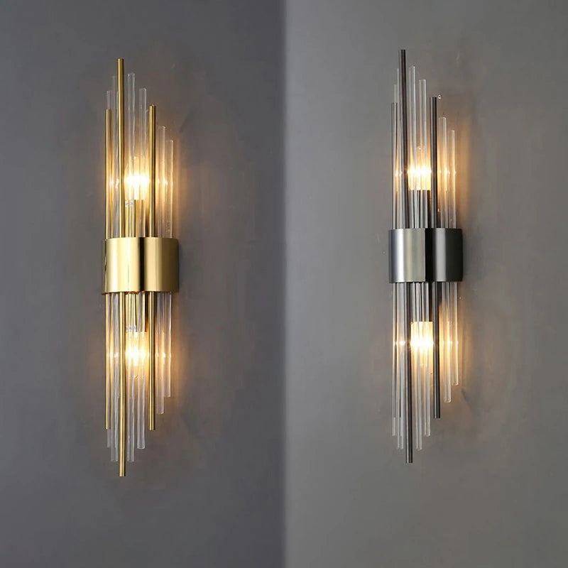 Gold luxury LED wall sconce