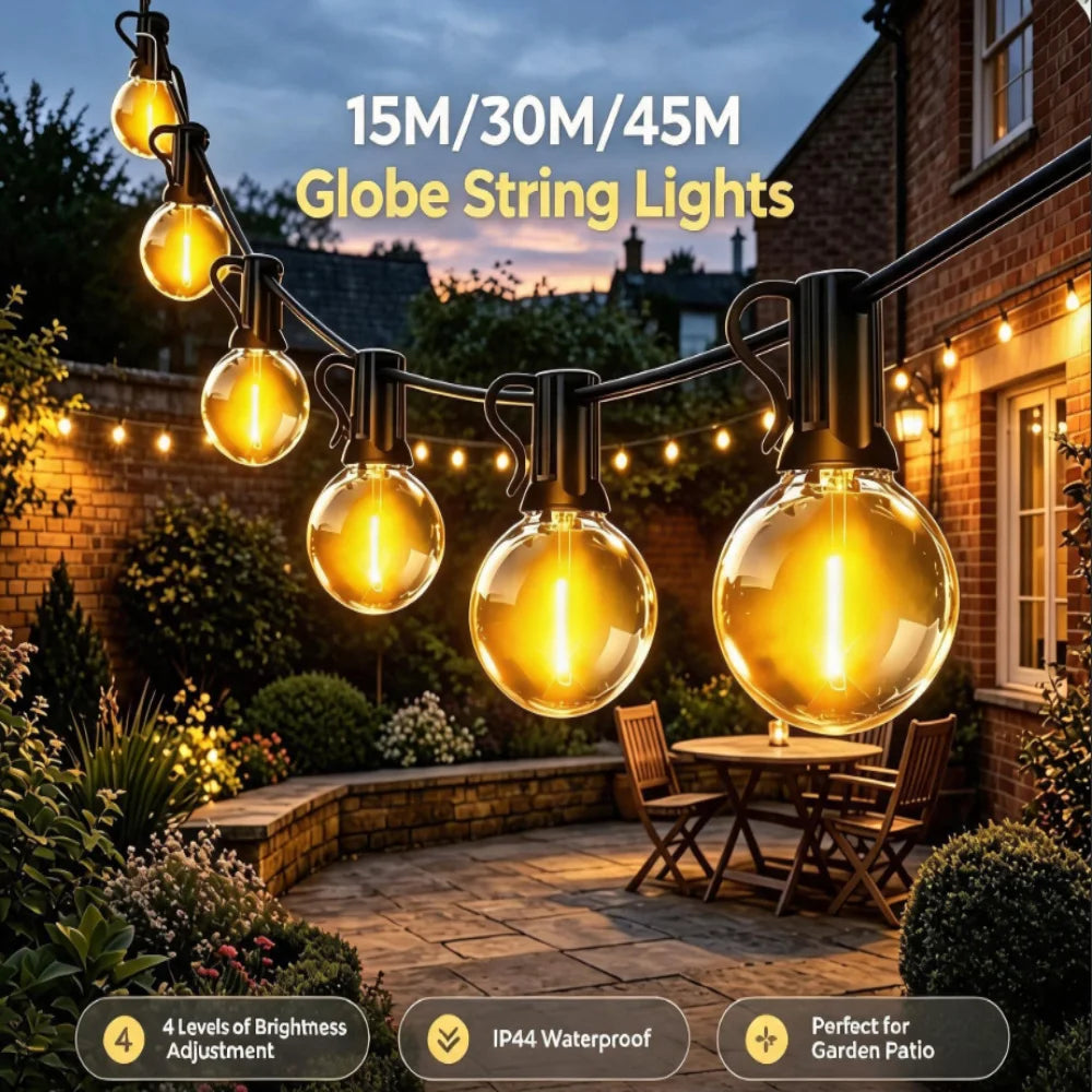 Outdoor G40 globe string lights