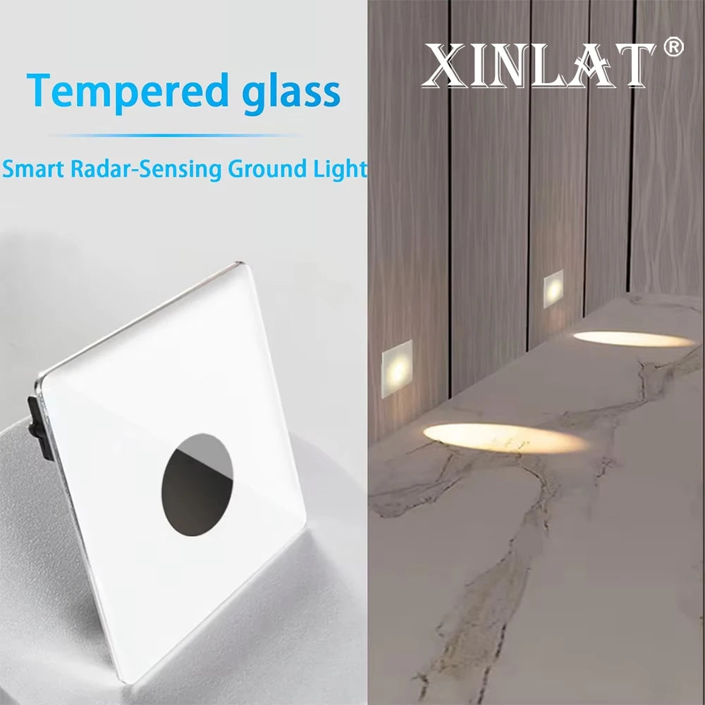 Recessed stair LED light with motion sensor