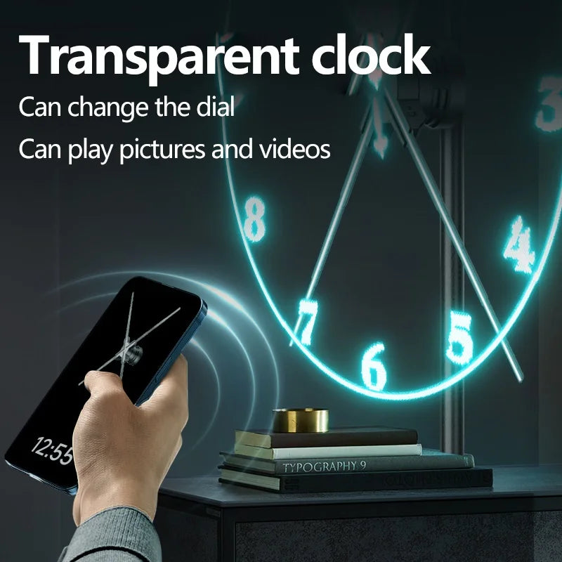 3D projection LED digital wall clock