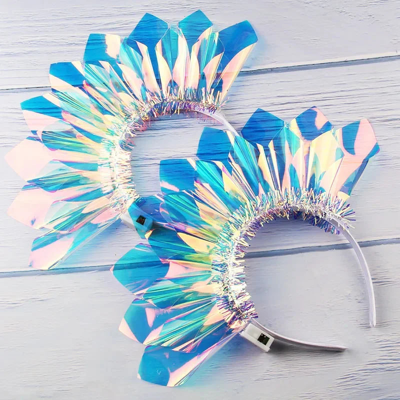 Glowing Laser Headband, Light-Up LED Hair Hoop