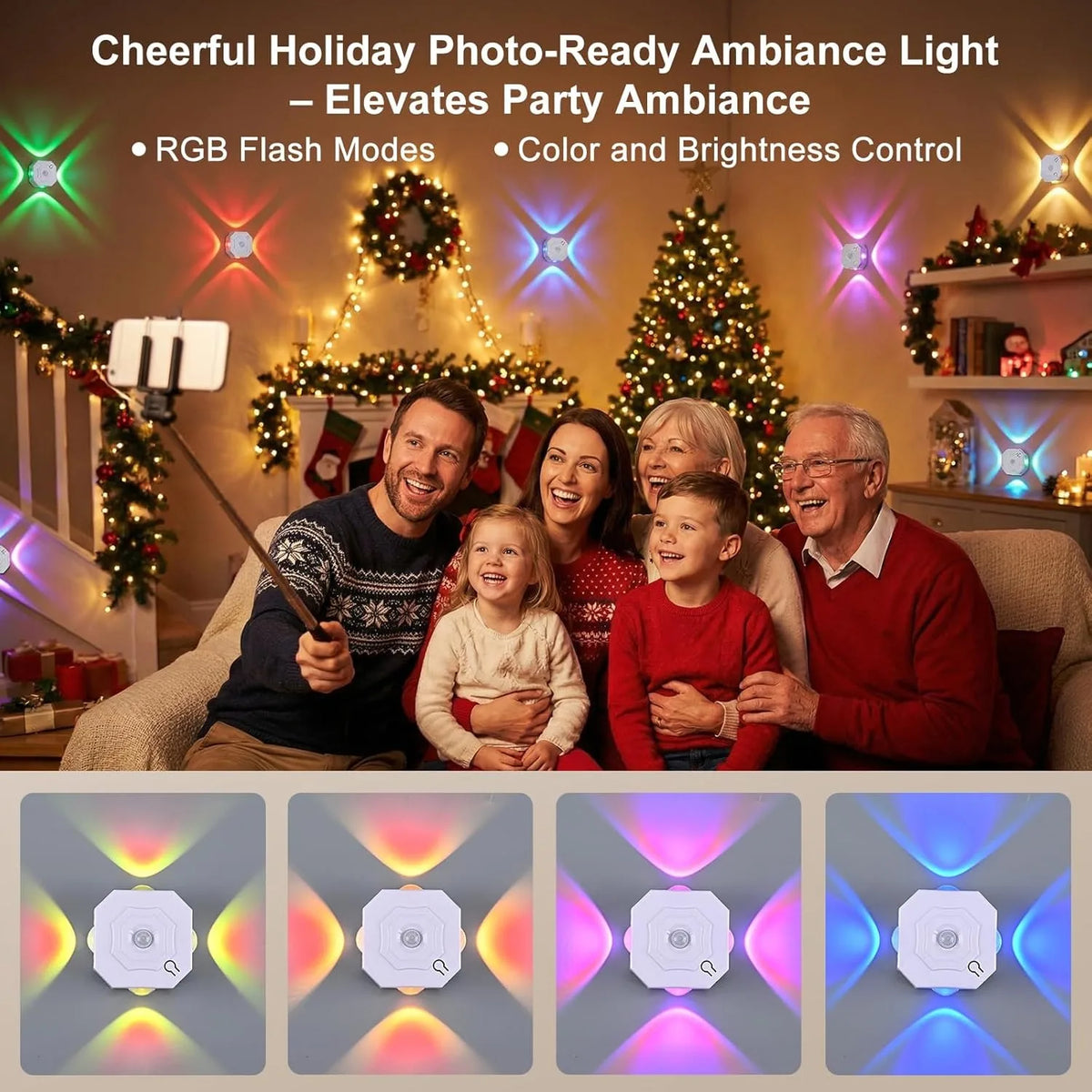 Rechargeable RGB Motion Sensor Wall Lamp for Hallway and Stairs