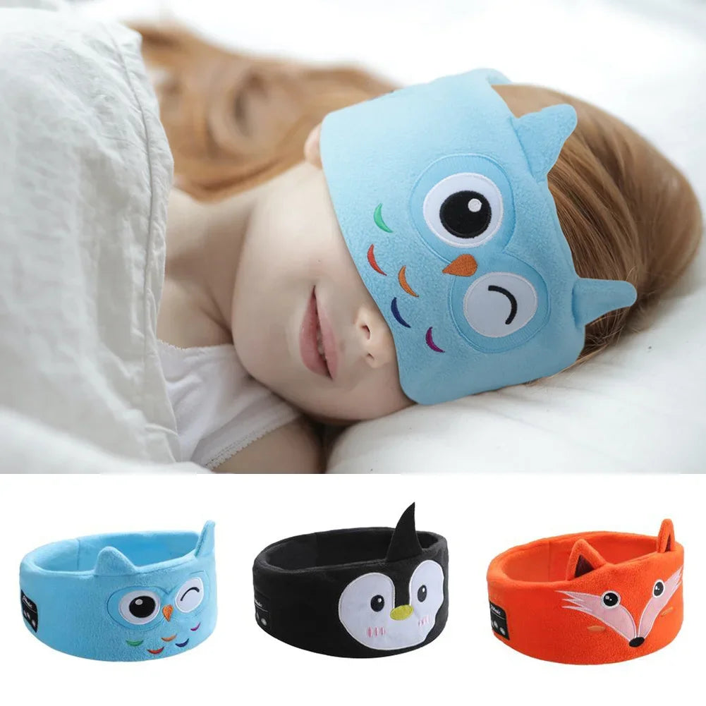 Kids Bluetooth 5.0 Sleep Mask Headphones, Soft Headband