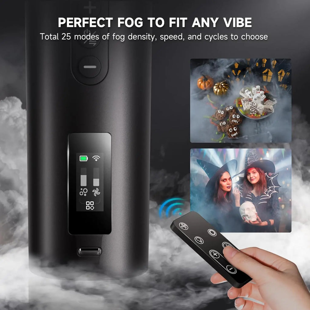 Portable Handheld Fog Machine, 40W, Rechargeable, Remote Control