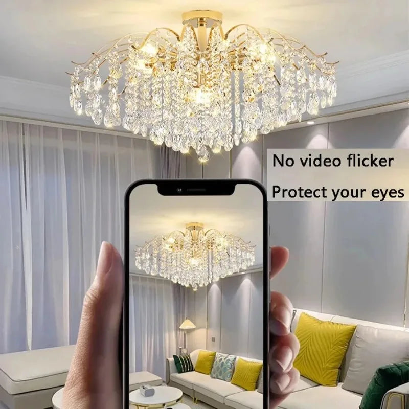 Modern Luxury LED Crystal Ceiling Chandelier