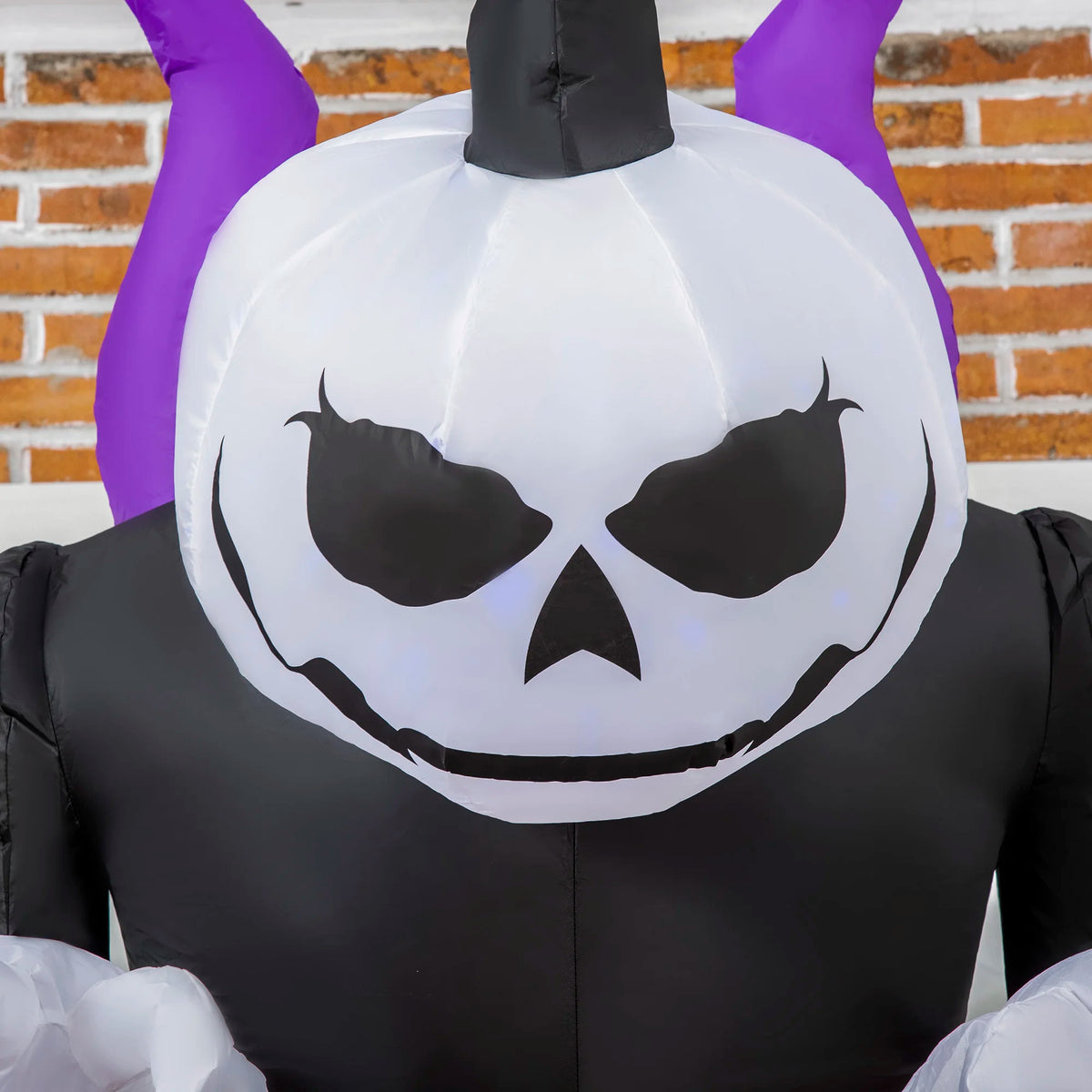 7ft Inflatable Halloween Ghost with Horns, Lighted, Outdoor