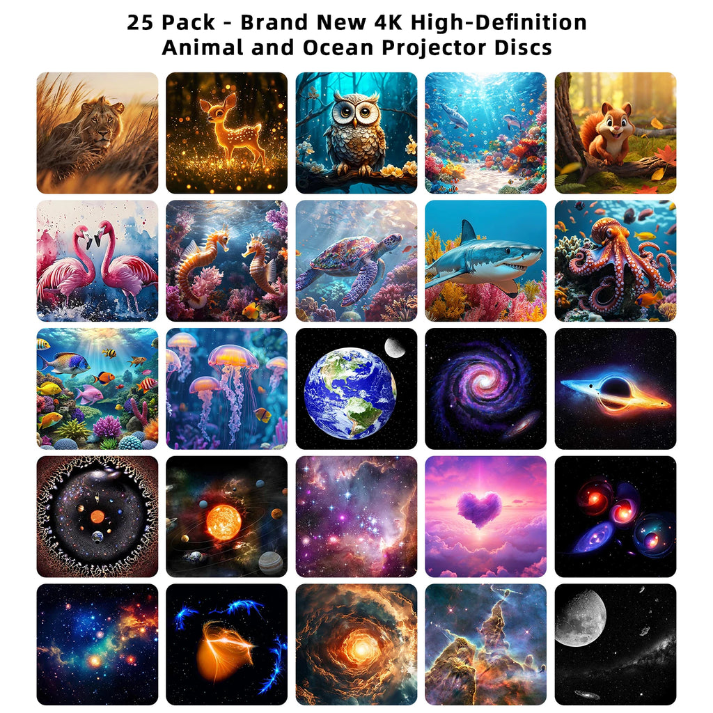 Galaxy Projector Night Light, 25 Patterns, 4K