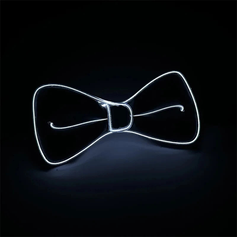 Men's LED Glowing Bow Tie with EL Wire Neon Light