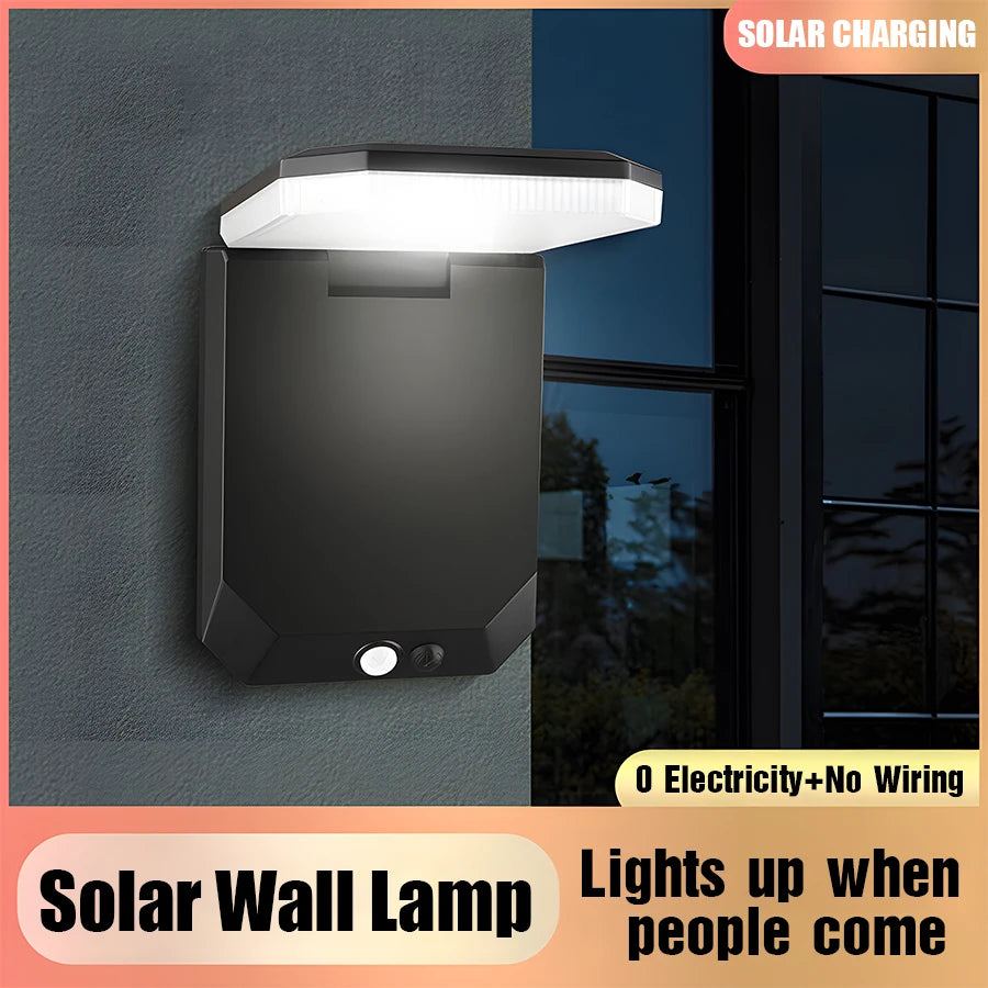 Solar folding wall light