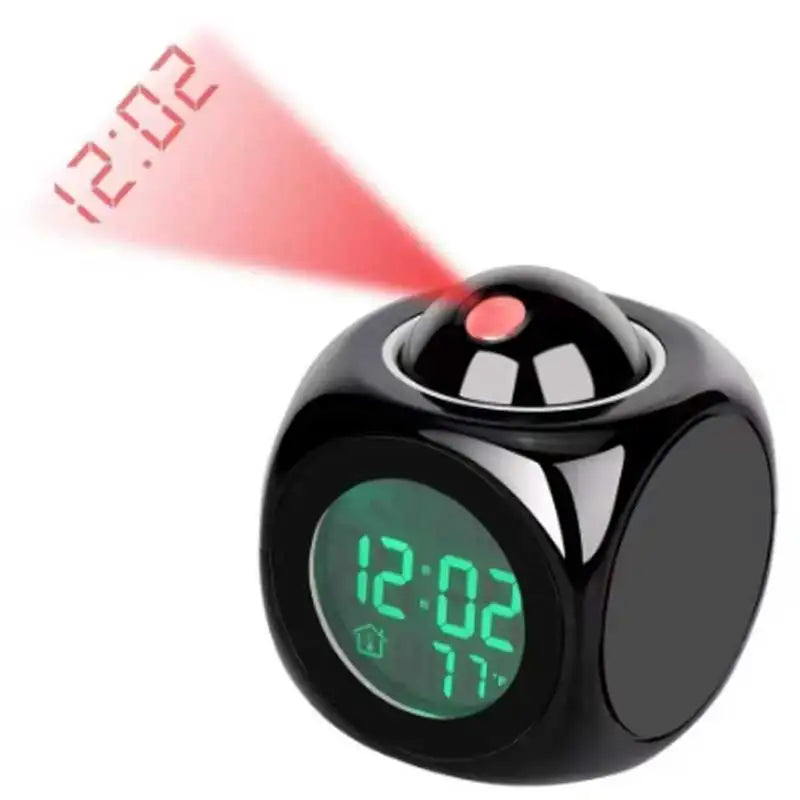 Multi-Function LED Projection Chime Clock with Voice Alarm