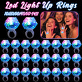Flashing LED Light-Up Diamond Rings, 10 to 50 Pack Party Favours
