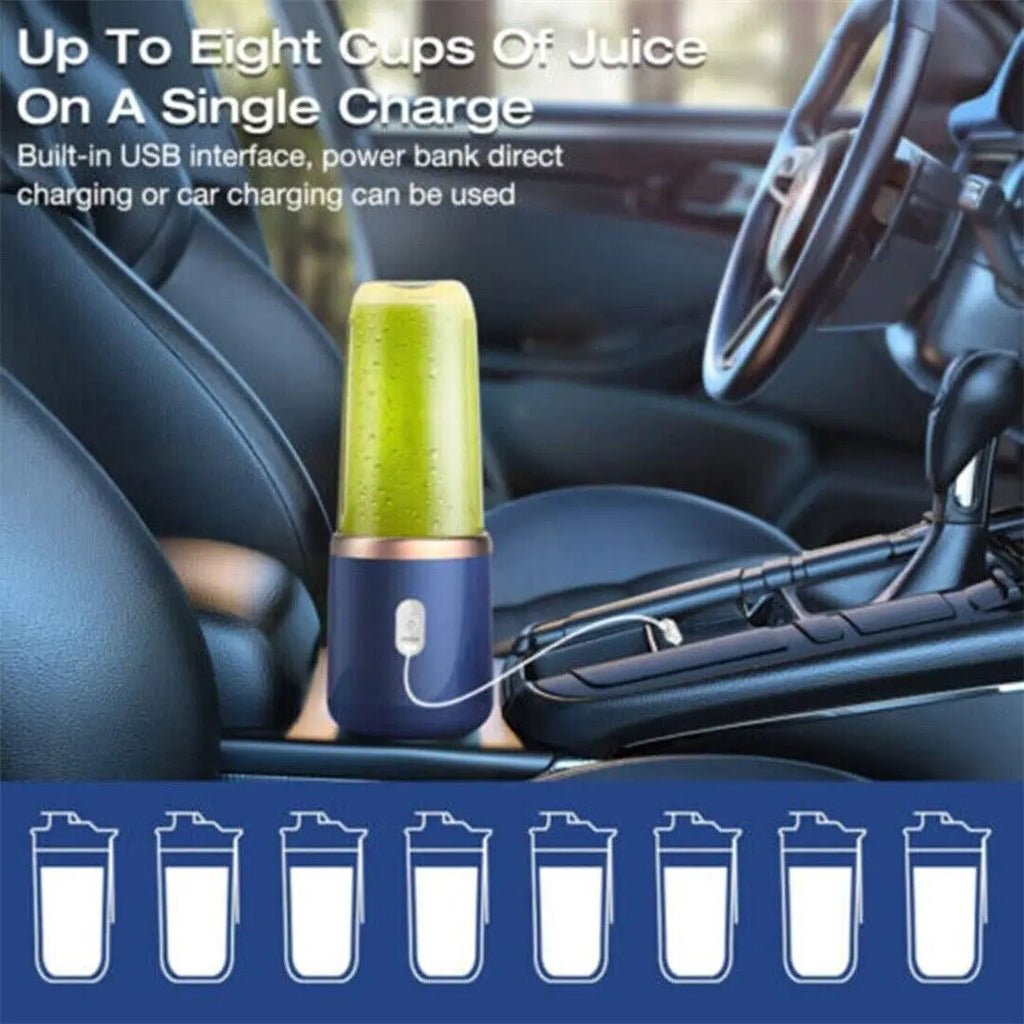 300ml Portable Cordless USB Rechargeable Blender with 2 Drinking Cups